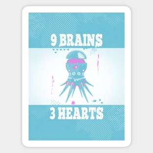 Octopus 3 hearts Sticker